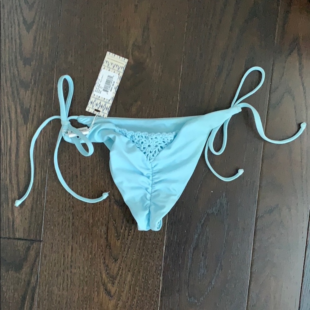 Frankie’s Bikini Blue Crochet Bikini Bottom